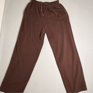 Skims Fleece Lounge Pants Cocoa Brown Size Small Oversized CHECK MEASUREMENTS